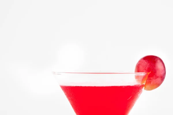 Strawberry jelly with fruit salad on white paper background — Stock Photo, Image