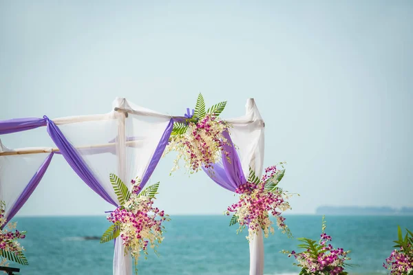 Ajuste Flores Boda Playa Tailandia — Foto de Stock