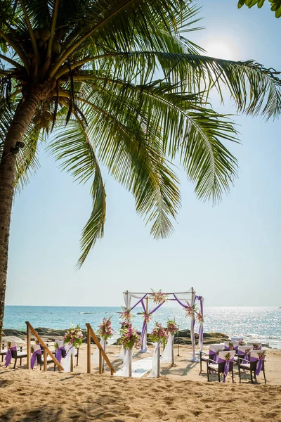 Wedding Flowers Setting Beach Thailand — Stock Photo, Image