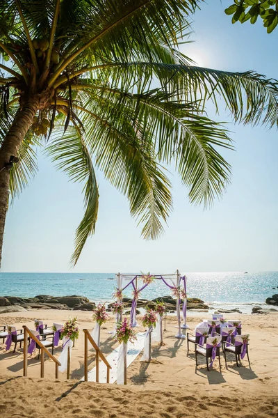 Wedding Flowers Setting Beach Thailand — Stock Photo, Image