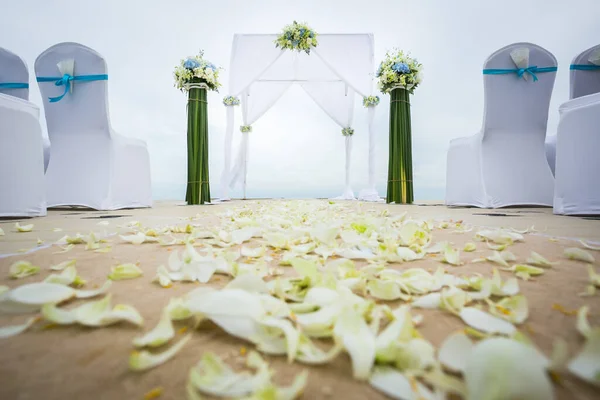 Matrimonio Arco Sulla Spiaggia Koh Samui Thailandia — Foto Stock