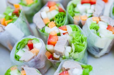 Bahar böreği, yemek düğün yemeği için hazırlandı..