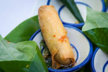 Bahar böreği, yemek düğün yemeği için hazırlandı..