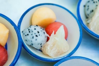 Meyve karıştır, yemek düğün yemeği için hazırlandı..