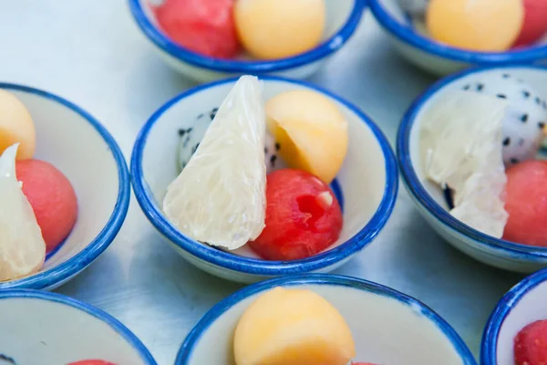 Blanda Frukt Var Mat Förberedd För Bröllopsmiddagen — Stockfoto