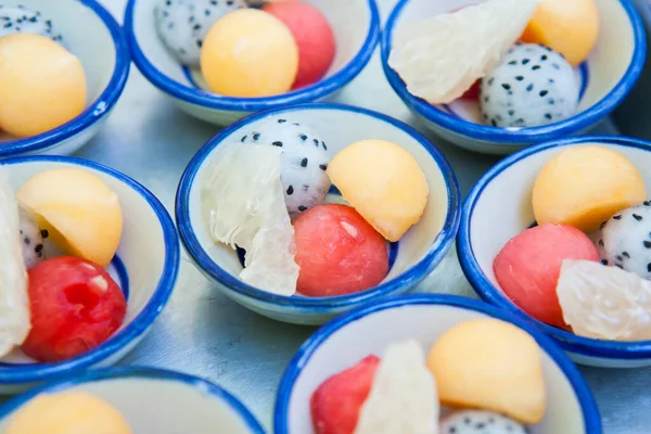 Mélange Fruits Nourriture Été Préparée Pour Dîner Mariage — Photo