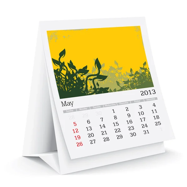 Mayo 2013 Calendario A3 —  Fotos de Stock