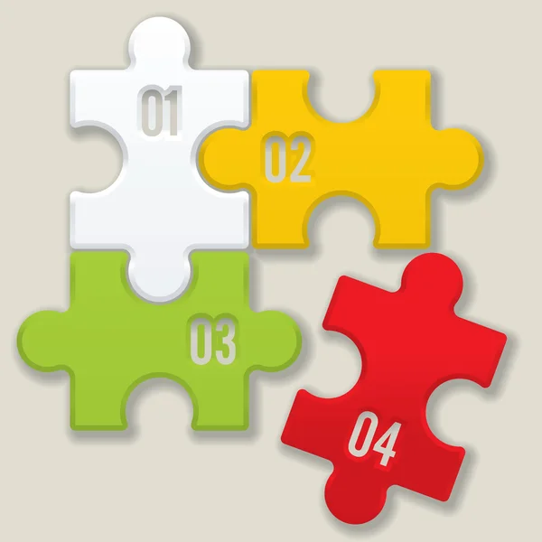 Modern puzzle template — Stock Photo, Image