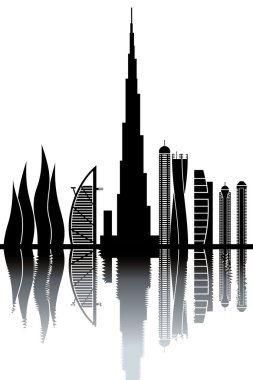 Dubai şehir silüetinin