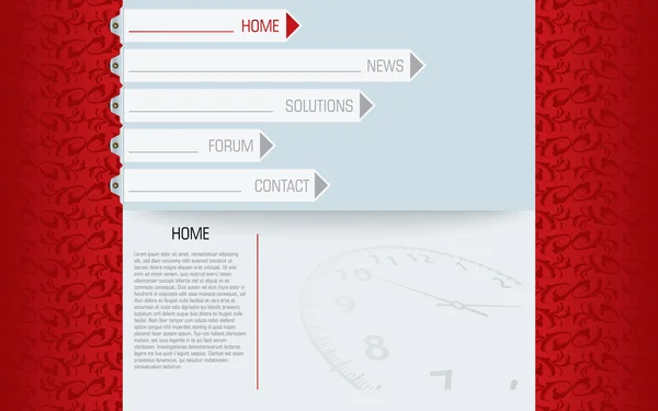 編集可能なベクトル形式のウェブサイト テンプレート — ストックベクタ