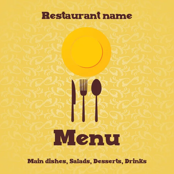 Design de menu restaurante — Vetor de Stock