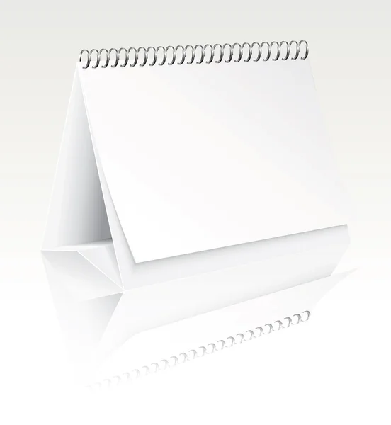 Vector calendario de escritorio en blanco — Vector de stock