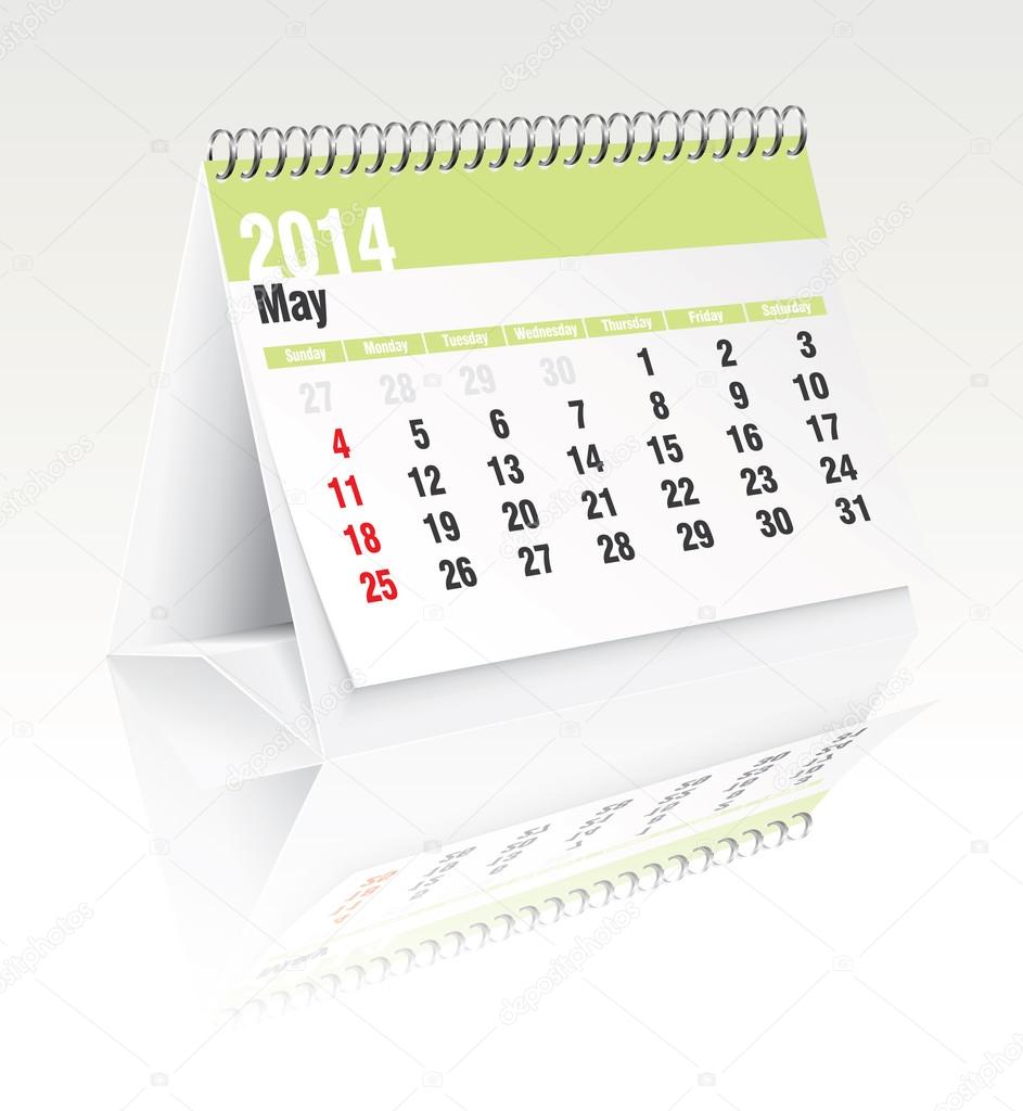 may 2014 desk calendar