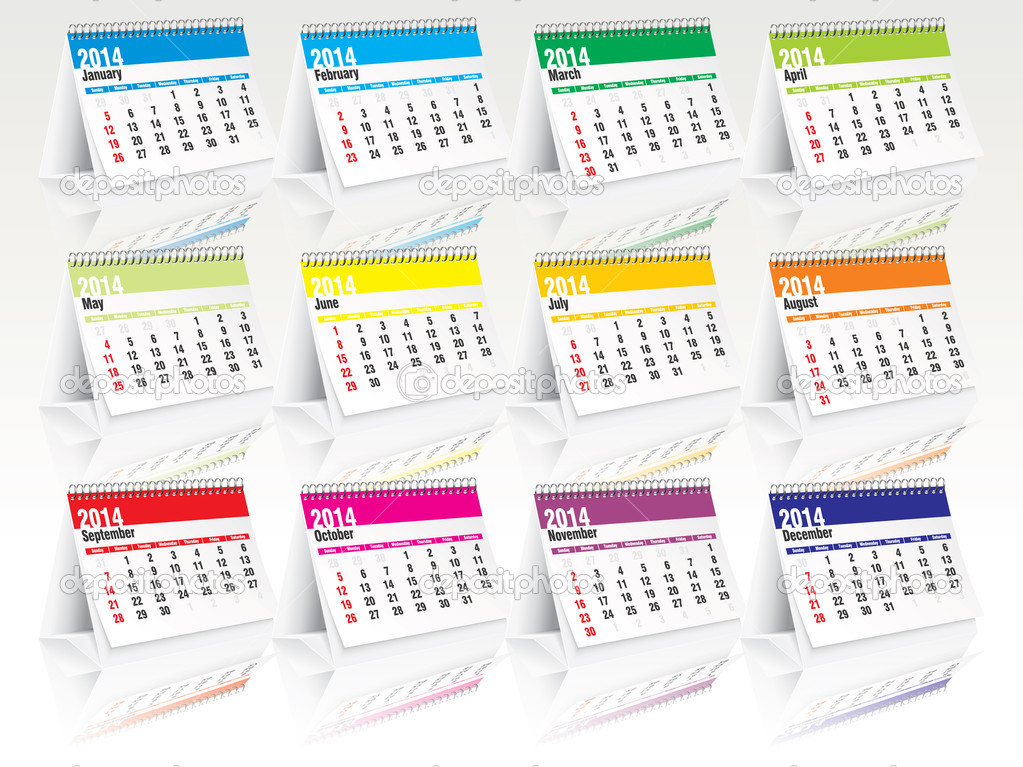2014 desk calendar set