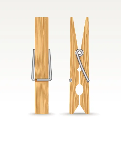 Houten doek clips — Stockvector