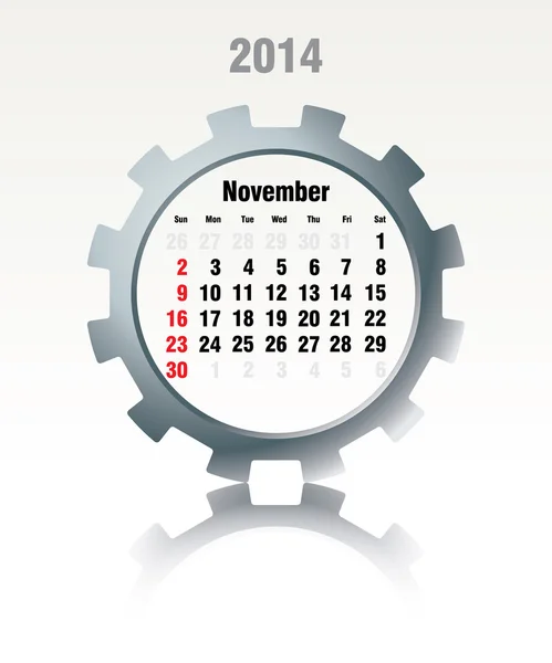 November 2014 - kalender — Stockvector