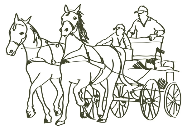 Ручные лошади — стоковый вектор
