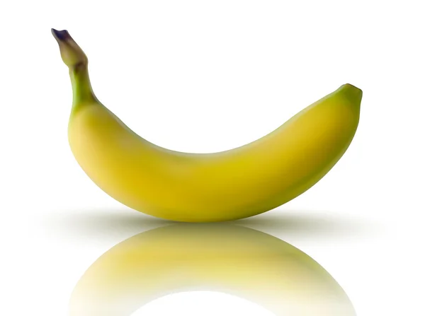 Векторная иллюстрация банана с отражением — стоковый вектор