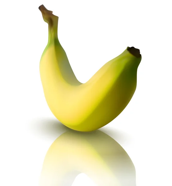 Illustration vectorielle de la banane avec réflexion — Image vectorielle