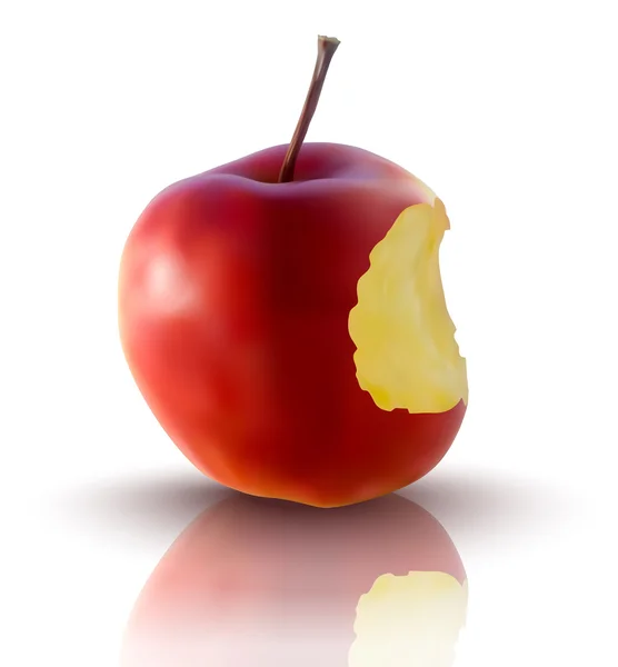 Illustrazione vettoriale della mela rossa — Vettoriale Stock