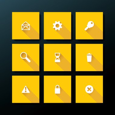 vektör düz web Icon set