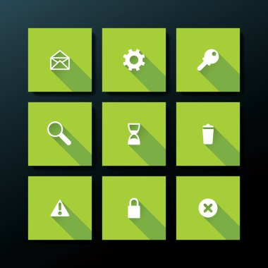 vektör düz web Icon set