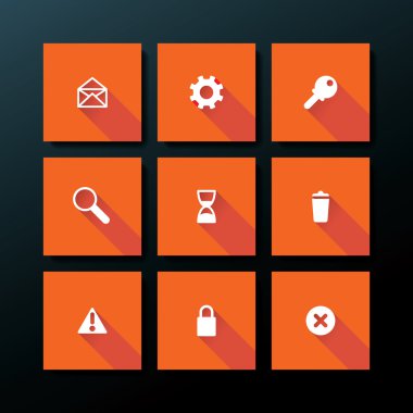 vektör düz web Icon set