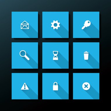 vektör düz web Icon set