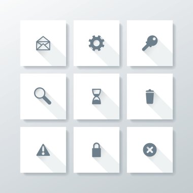 vektör düz web Icon set