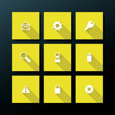 vektör düz web Icon set