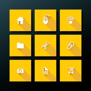 vektör düz web Icon set