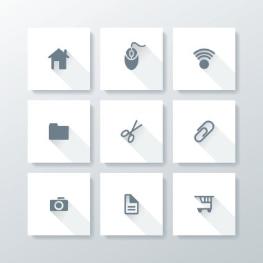 vektör düz web Icon set