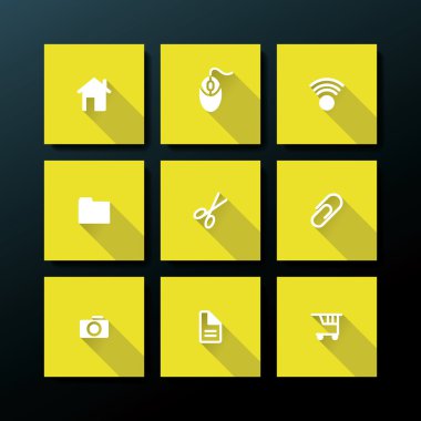 vektör düz web Icon set