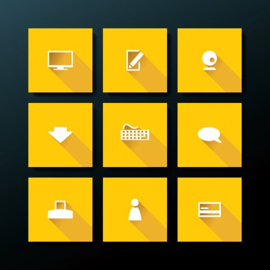 vektör düz web Icon set