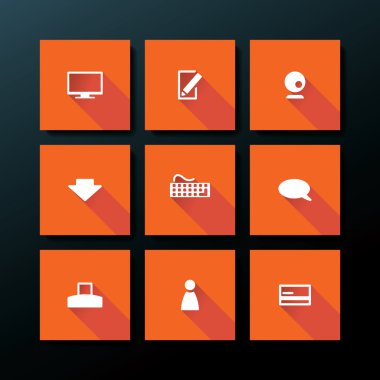 vektör düz web Icon set