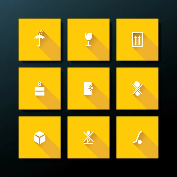 ベクトル フラット パッケージのアイコンを設定 — ストックベクタ
