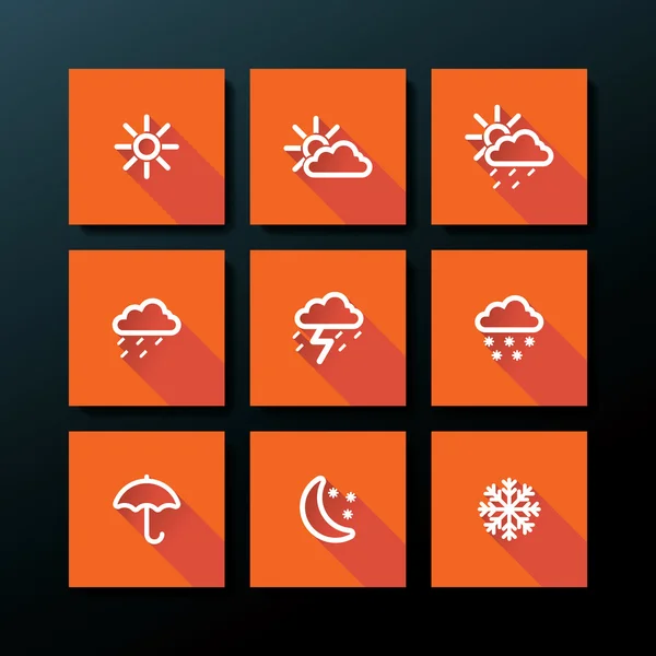 Weather icon set — Stock Vector