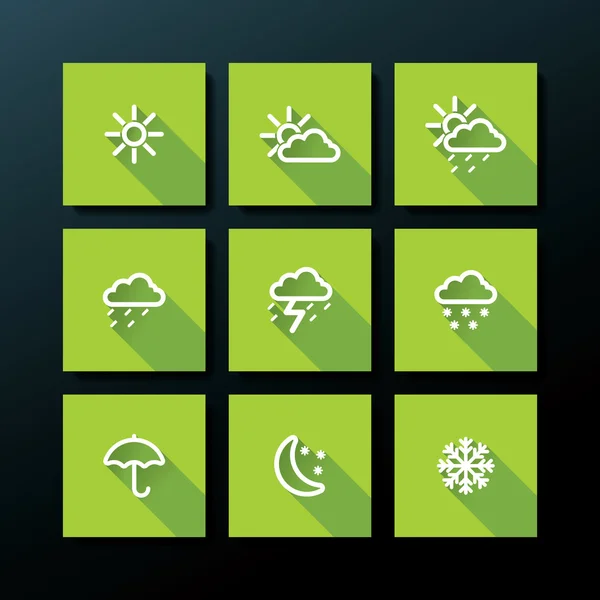 Weather icon set — Stock Vector