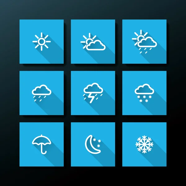 Weather icon set — Stock Vector