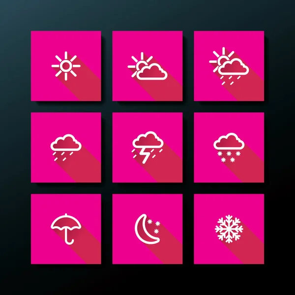 Icône météo ensemble — Image vectorielle