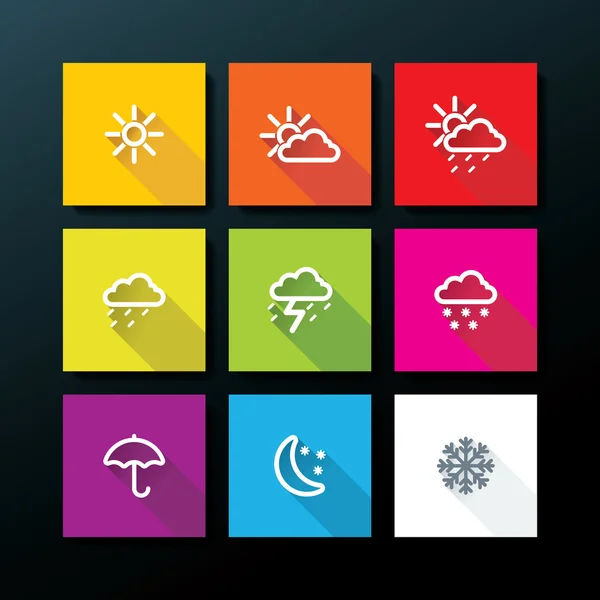 Weather icon set — Stock Vector