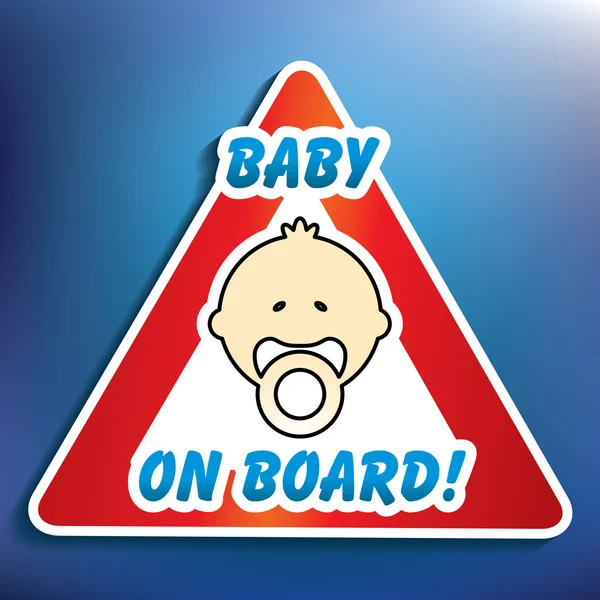 Baby aan boord van de sticker — Stockfoto