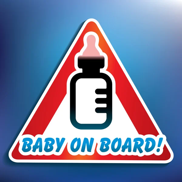 Baby aan boord van de sticker — Stockfoto