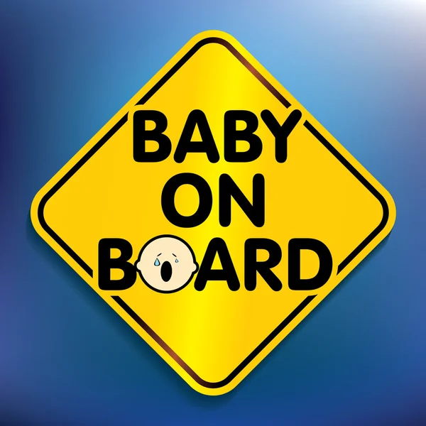 Baby on board sticker — Stock Photo, Image