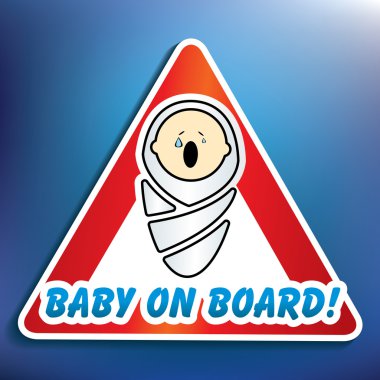 Baby on board sticker clipart