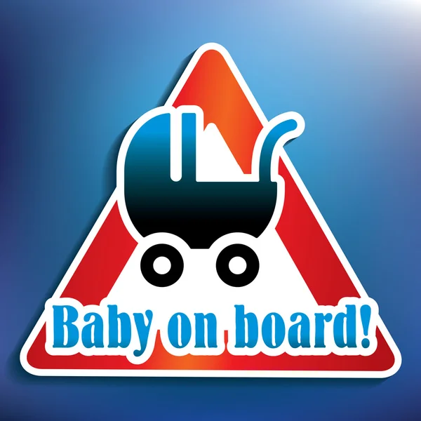 Baby na palubě nálepka — Stockový vektor