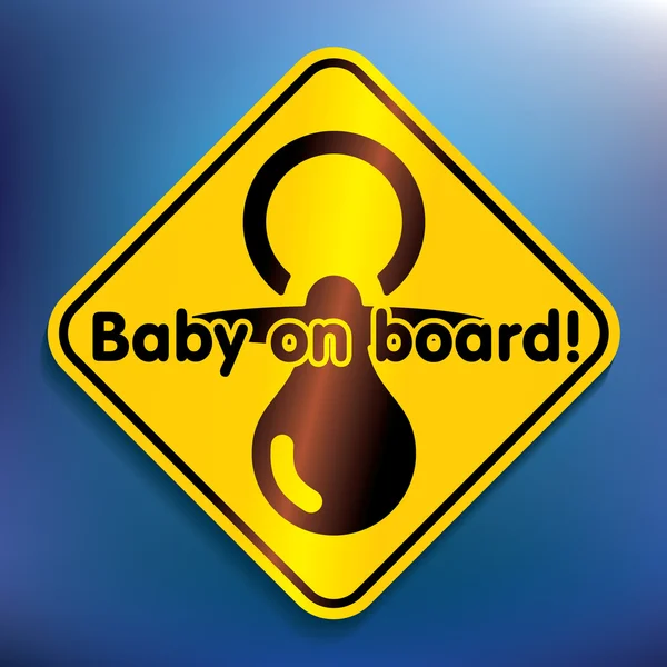 Baby on board sticker — Stock Vector