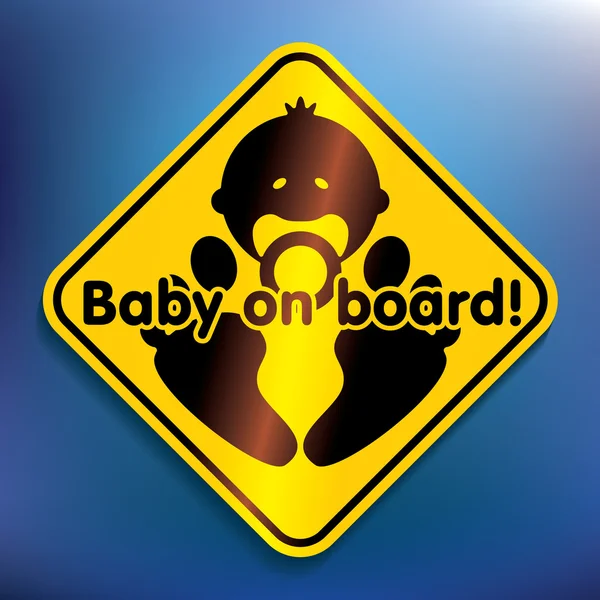 Autocollant bébé à bord — Image vectorielle