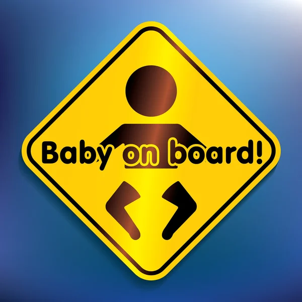 Aufkleber für Baby an Bord — Stockvektor