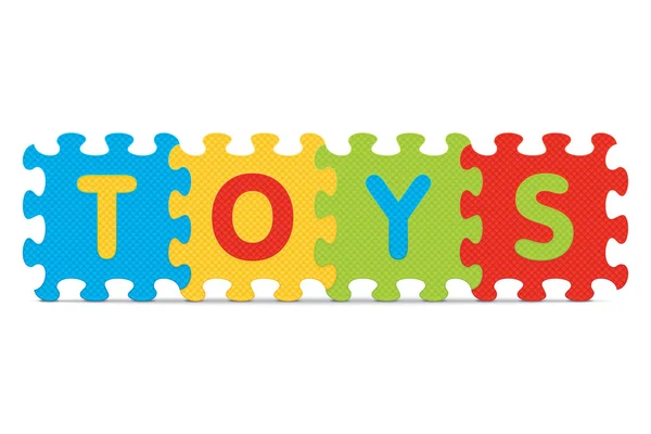 Вектор "TOYS" написан с хабетом — стоковый вектор